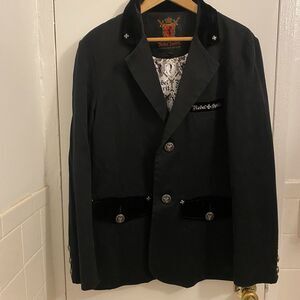 Rebel Spirit - A Royal Way of Life | Black Designer Suit Jacket Sz Large GQ
